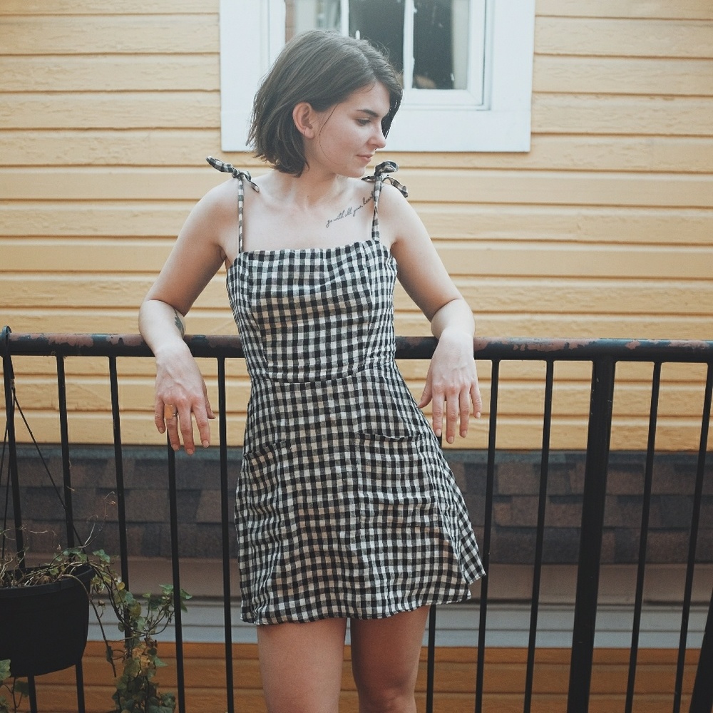 Reformation Checkered Dress